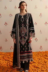 MAHNUR - 3PC LAWN EMBROIDERED SHIRT WITH CHIFFON EMBROIDERED DUPATTA AND TROUSER - HZG2670