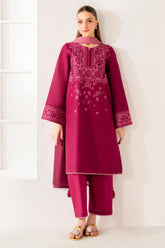 JAZMIN - 3PC LAWN EMBROIDERED SHIRT WITH CHIFFON DYED DUPATTA AND TROUSER - HZG2738