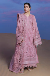 NUREH - 3PC LAWN EMBROIDERED SHIRT WITH KHADDI NET EMBROIDERED DUPATTA AND TROUSER - HZG2883