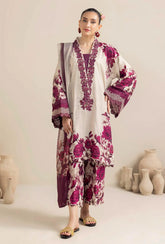 ADAN LIBAAS - 3PC KHADDAR PRINTED SHIRT WITH KHADDAR PRINTED DUAPTTA AND TROUSER - HZG1944