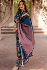 BAROQUE - 3PC KHADDAR PRINTED SHIRT WITH KHADDAR PRINTED DUPATTA AND TROUSER - HZU2557