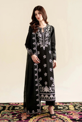 ZAIB - 3PC LAWN EMBROIDERED SHIRT WITH KHADDI NET EMBROIDERED DUPATTA AND TROUSER - HZG3054