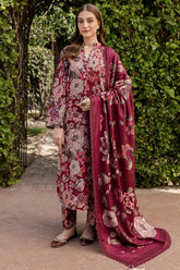 BAROQUE - 3PC KHADDAR PRINTED SHIRT WITH KHADDAR PRINTED DUPATTA AND TROUSER - HZU2556