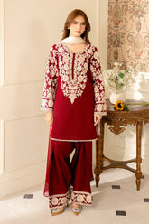 JAZMIN - 3PC LAWN EMBROIDERED SHIRT WITH CHIFFON TYE AND DYE DUPATTA AND TROUSER - HZG2855