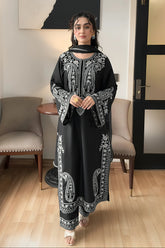 MIRANA - 3PC LAWN EMBROIDERED SHIRT WITH CHIFFON EMBROIDERED DUPATTA AND TROUSER - HZG2897