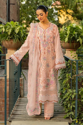 ELAF - 3PC LAWN EMBROIDERED SHIRT WITH KHADDI NET EMBROIDERED DUPATTA AND TROUSER - HZG2867