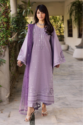 BATIK - 3PC LAWN EMBROIDERED SHIRT WITH KHADDI NET EMBROIDERED DUPATTA AND TROUSER - HZG2795