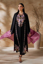 MIRANA - 3PC LAWN EMBROIDERED SHIRT WITH CHIFFON TYE AND DYE DUPATTA AND TROUSER - HZG2705