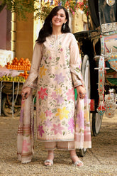 ANEELAS - 3PC LAWN EMBROIDERED SHIRT WITH KHADDI NET PRINTED DUPATTA AND TROUSER - HZG2878