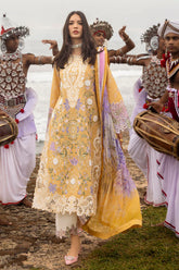 MUSHQ - 3PC LAWN EMBROIDERED SHIRT WITH CHIFFON PRINTED DUPATTA AND TROUSER - HZG2906