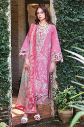 MUSHQ - 3PC LAWN EMBROIDERED SHIRT WITH SILK PRINTED DUPATTA AND TROUSER - HZG3044