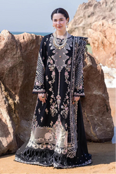 QALAMKAR - 3PC LAWN EMBROIDERED SHIRT WITH CHIFFON PRINTED EMBROIDERED DUPATTA AND TROUSER - HZG2646