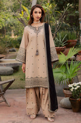 BATIK - 3PC LAWN SEQUIN EMBROIDERED SHIRT WITH CHIFFON EMBROIDERED DUPATTA AND TROUSER - HZG2749