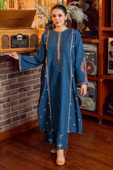 URGE - 2PC DHANAK EMBROIDERED SHIRT AND EMBROIDERED TROUSER - HZU2485