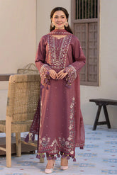 ALLYS - 3PC LAWN EMBROIDERED SHIRT WITH CHIFFON EMBROIDERED DUPATTA AND TROUSER - HZG2651