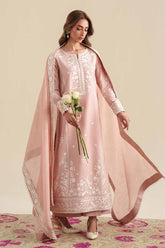 ZAIB - 3PC LAWN EMBROIDERED SHIRT WITH CHIFFON EMBROIDERED DUPATTA AND TROUSER - HZG3051