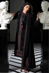 BATIK - 3PC DHANAK EMBROIDERED SHIRT WITH DHANAK EMBROIDERED SHAWL & TROUSER - HZU2568