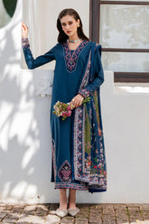 IZEL - 3PC LAWN EMBROIDERED SHIRT WITH CHIFFON PRINTED DUPATTA AND TROUSER - HZG2904