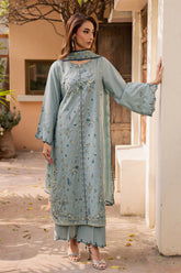 BATIK - 3PC LAWN EMBROIDERED SHIRT WITH KHADDI NET EMBROIDERED DUPATTA AND TROUSER - HZG2879