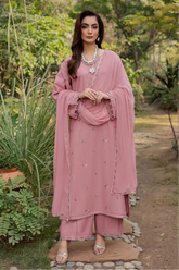 BATIK - 3PC LAWN EMBROIDERED SHIRT WITH CHIFFON EMBROIDERED DUPATTA AND TROUSER - HZG2842