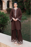 ZIVA - 2PC DHANAK EMBROIDERED SHIRT AND EMBROIDERED TROUSER - HZG2032