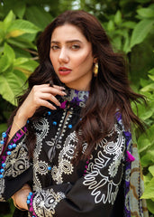 SIRA - 3PC LAWN EMBROIDERED SHIRT WITH MANAAR PRINTED DUPATTA AND TROUSER - HZG1728