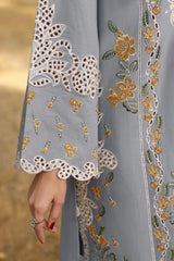 ANEELAS - 3PC LAWN EMBROIDERED SHIRT WITH CHIFFON EMBROIDERED DUPATTA AND TROUSER - HZG2769