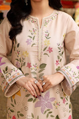 ANEELAS - 3PC LAWN EMBROIDERED SHIRT WITH KHADDI NET PRINTED DUPATTA AND TROUSER - HZG2878