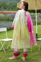 JAZMIN - 3PC KHADDAR PRINTED SHIRT WITH KHADDAR PRINTED DUPATTA AND TROUSER - HZU2511