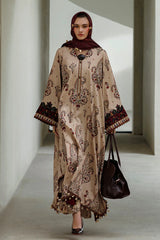 BAROQUE - 3PC KARANDI PRINTED SHIRT WITH KARANDI PRINTED SHAWL AND TROUSER - HZG3148