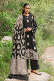 JAZMIN - 3PC DHANAK EMBROIDERED SHIRT WITH TWILL PRINTED SHAWL AND TROUSER - HZG2010