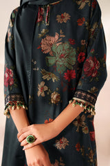 BAROQUE - 3PC VISCOSE PRINTED SHIRT WITH VISCOSE PRINTED DUPATTA AND TROUSER - HZU2523