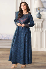 MOHAGNI - 3PC LAWN PRINTED SHIRT WITH ORGANZA EMBROIDERED DUPATTA AND TROUSER - HZG2916
