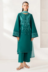 JAZMIN - 3PC LAWN EMBROIDERED SHIRT WITH CHIFFON DYED DUPATTA AND TROUSER - HZG2739