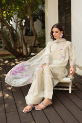 IZNIK - 3PC LAWN PRINTED SHIRT WITH SILK PRINTED DUPATTA AND TROUSER - HZG2986