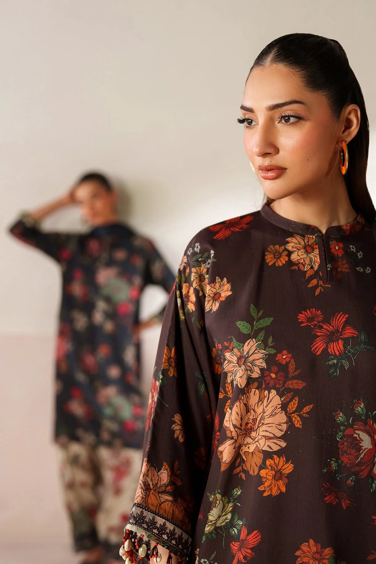 BAROQUE - 3PC VISCOSE PRINTED SHIRT WITH VISCOSE PRINTED DUPATTA AND TROUSER - HZU2515