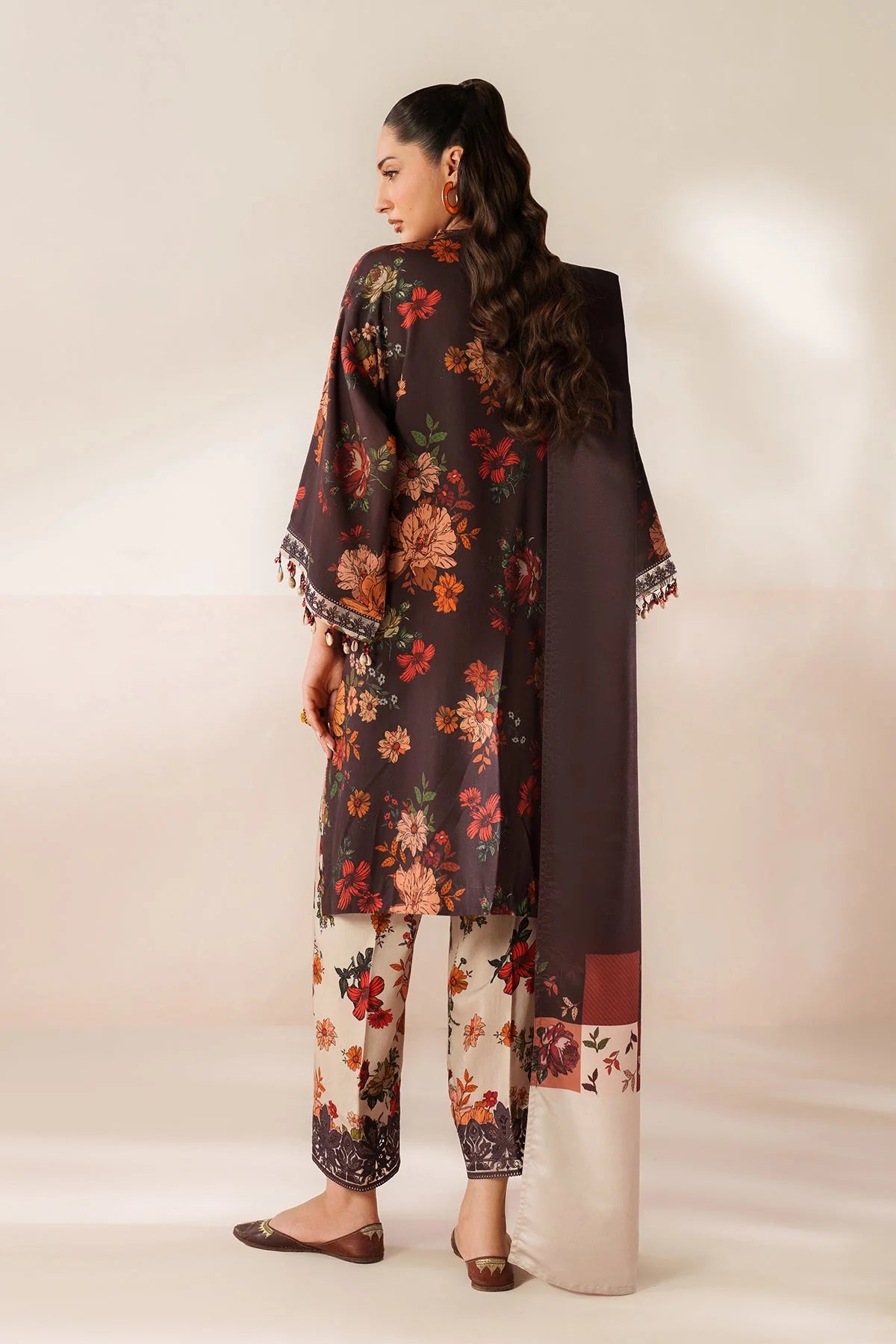 BAROQUE - 3PC VISCOSE PRINTED SHIRT WITH VISCOSE PRINTED DUPATTA AND TROUSER - HZU2515