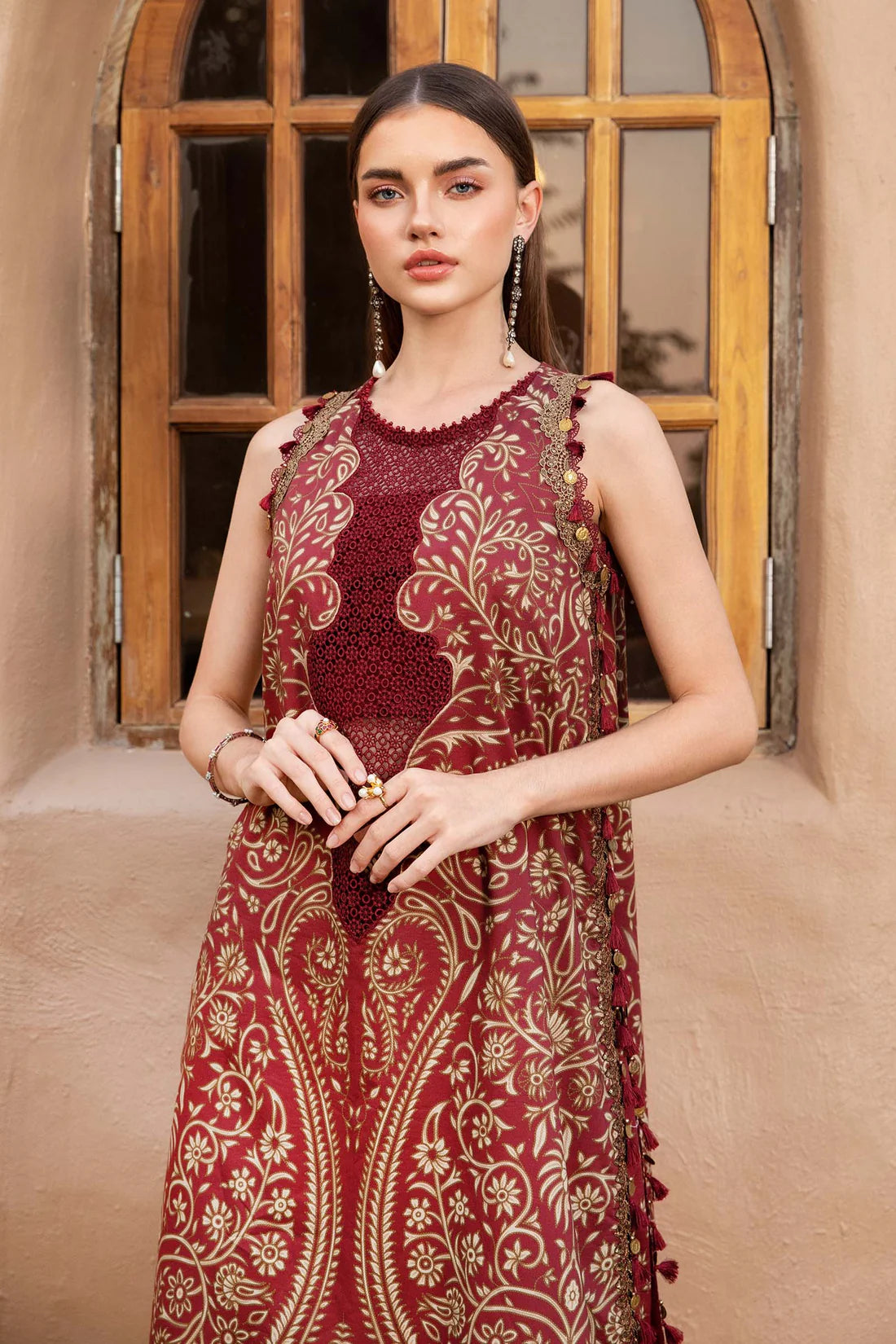 MARIA B - 3PC LAWN EMBROIDERED PRINTED SHIRT WITH CHIFFON PRINTED DUPATTA AND TROUSER - HZG2205