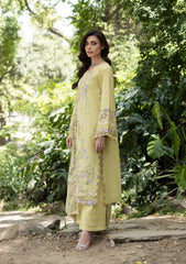 ELAF - 3PC LAWN EMBROIDERED SHIRT WITH SILK PRINTED DUPATTA AND TROUSER - HZG3048
