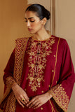 CROSS STITCH - 3PC DHANAK EMBROIDERED SHIRT WITH DHANAK EMBROIDERED SHAWL AND TROUSER - HZG2026