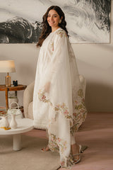 CROSS STITCH - 3PC LAWN EMBROIDERED SHIRT WITH CHECK NET DUPATTA AND TROUSER - HZG1612