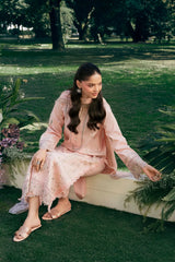 GARNET - 3PC LAWN EMBROIDERED SHIRT WITH KHADDI NET EMBROIDERED DUPATTA AND TROUSER - HZG2792