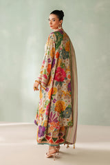 BAROQUE - 3PC KARANDI PRINTED SHIRT WITH KARANDI PRINTED SHAWL AND TROUSER - HZG3154