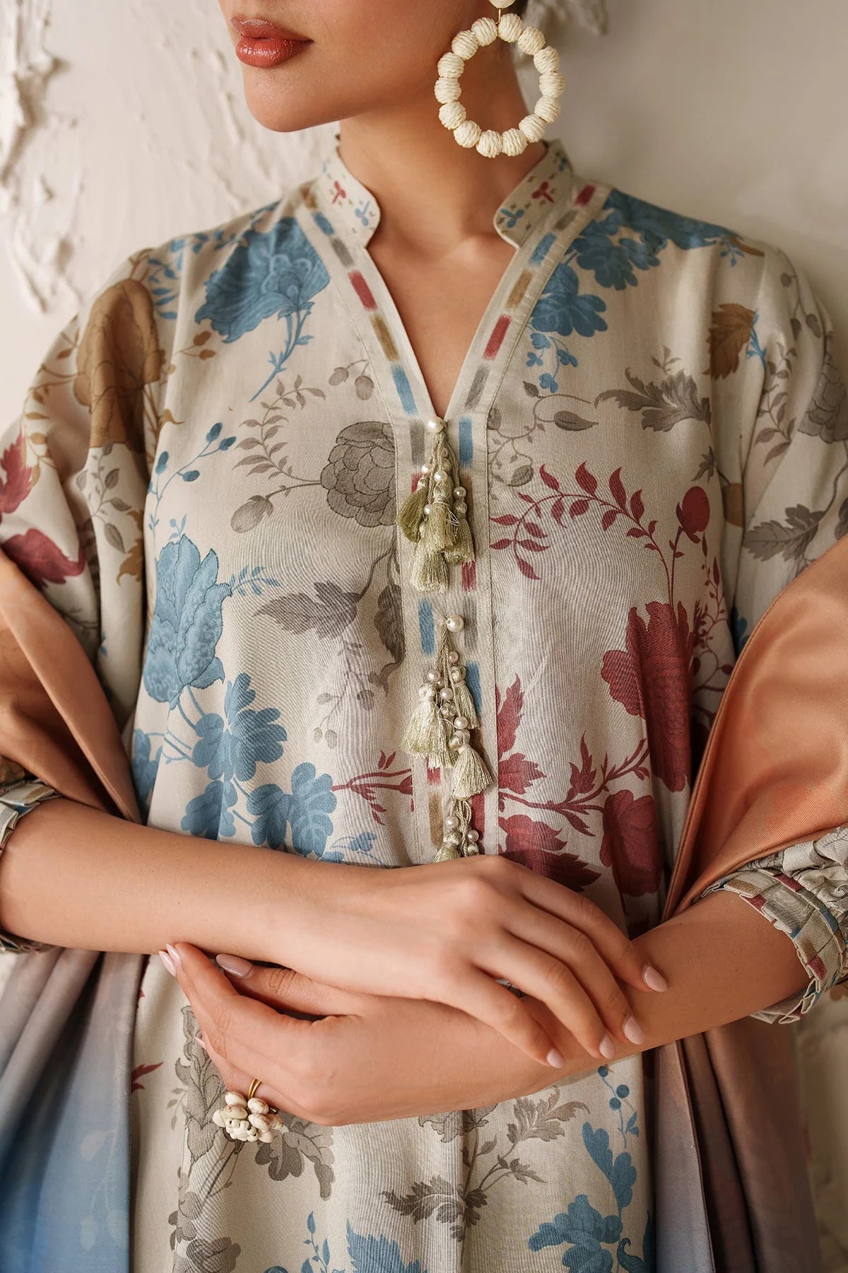 BAROQUE - 3PC VISCOSE PRINTED SHIRT WITH VISCOSE PRINTED DUPATTA AND TROUSER - HZU2516