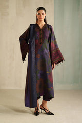 BAROQUE - 3PC KARANDI PRINTED SHIRT WITH KARANDI PRINTED SHAWL AND TROUSER - HZG3152