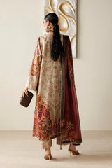 JAZMIN - 3PC KARANDI PRINTED SHIRT WITH KARANDI PRINTED SHAWL AND TROUSER - HZG3135