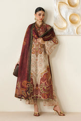 JAZMIN - 3PC KARANDI PRINTED SHIRT WITH KARANDI PRINTED SHAWL AND TROUSER - HZG3135