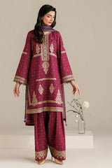 JAZMIN - 3PC LAWN PRINTED SHIRT WITH CHIFFON PRINTED DUPATTA AND TROUSER - HZG2917