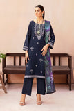 AFSANAH - 3PC DHANAK EMBROIDERED SHIRT WITH TWILL PRINTED SHAWL AND TROUSER - HZG2003