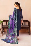 AFSANAH - 3PC DHANAK EMBROIDERED SHIRT WITH TWILL PRINTED SHAWL AND TROUSER - HZG2003